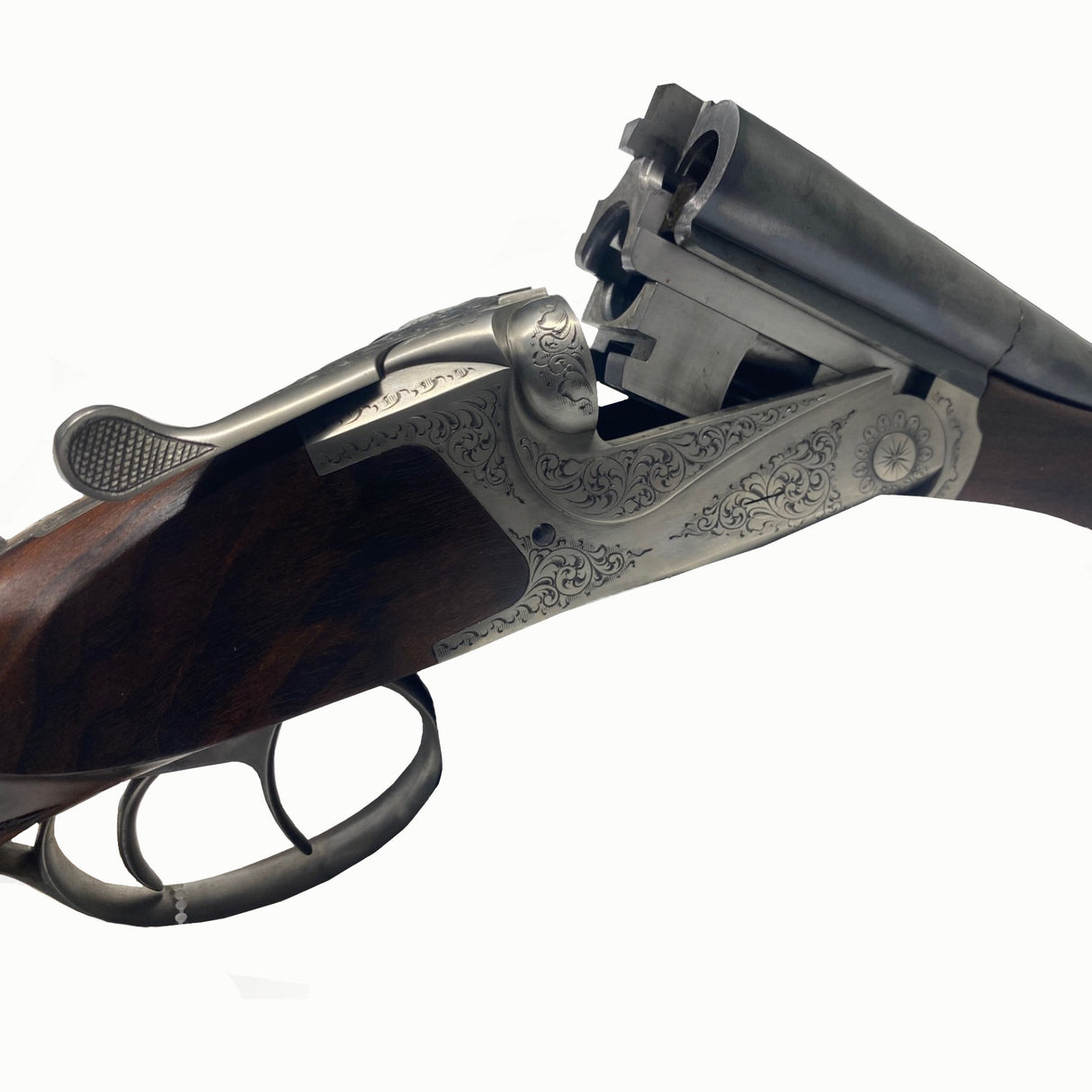 Mathelon Doppelbüchsdrilling - Kal. 8x57JRS & 20/76