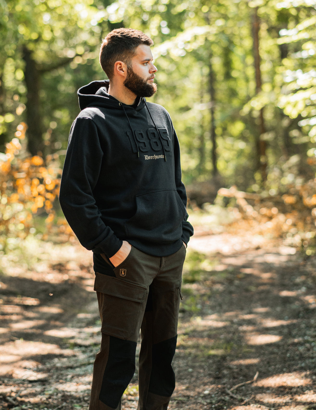 Deerhunter Sarek Full Stretch Bukser - Herre - Fallen Leaf/Sort