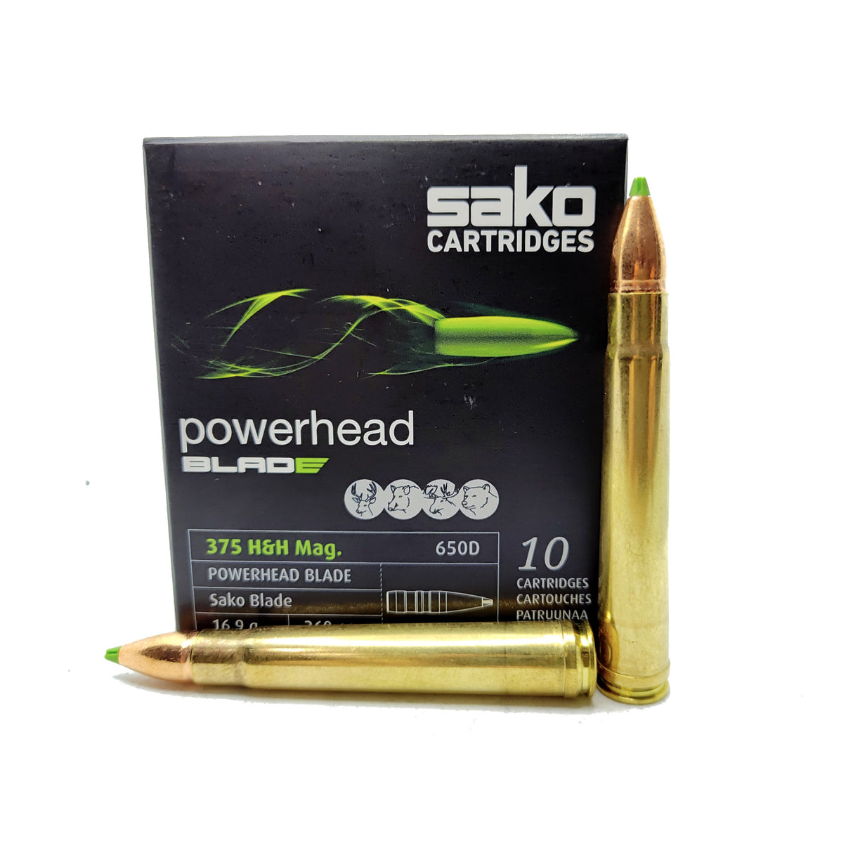 Sako Powerhead Blade Riffelpatroner - Kal. 375 H&H Mag.