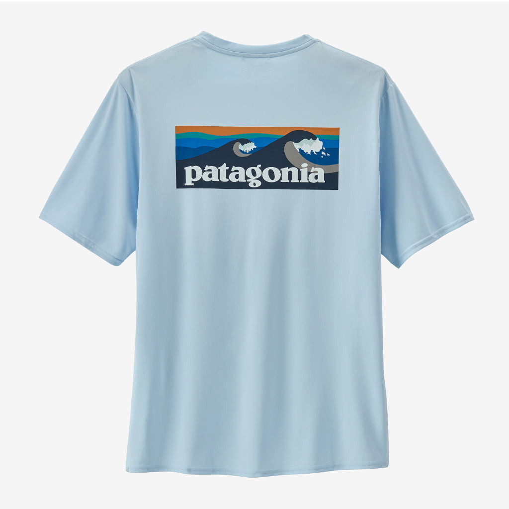Patagonia Men's Capilene® Cool Daily Graphic Shirt - Boardshort Logo: Chilled Blue