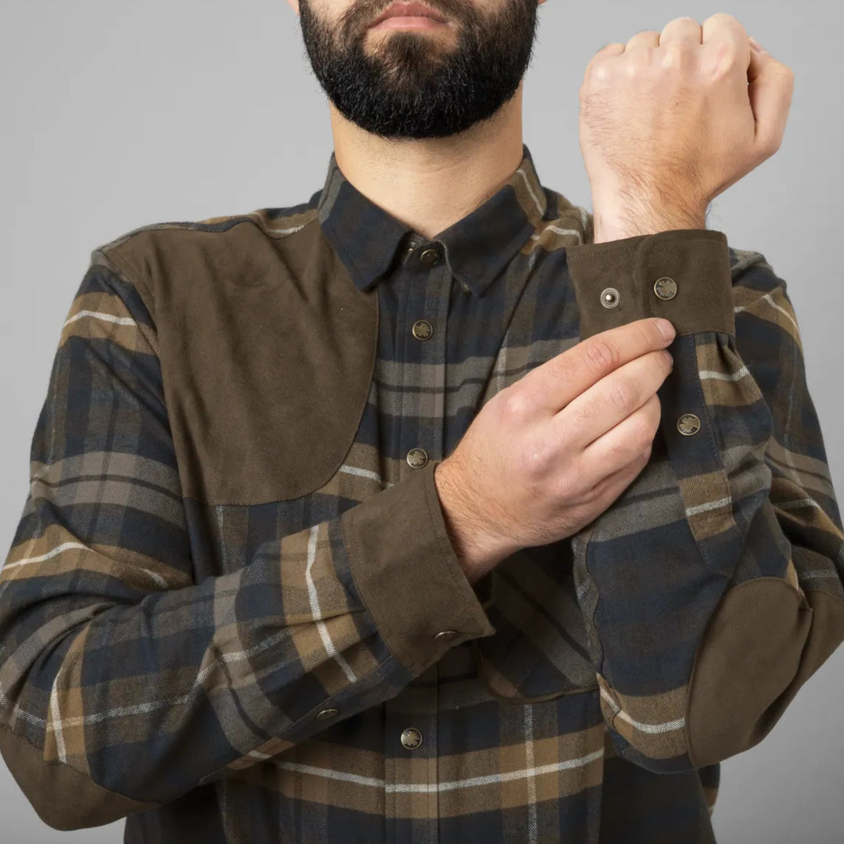 Härkila Jarne Shooting L/S Skjorte - Herre - Dark Olive