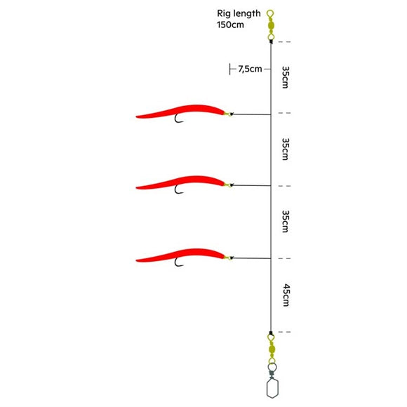 Kinetic Sabiki Makk Rig - Sort