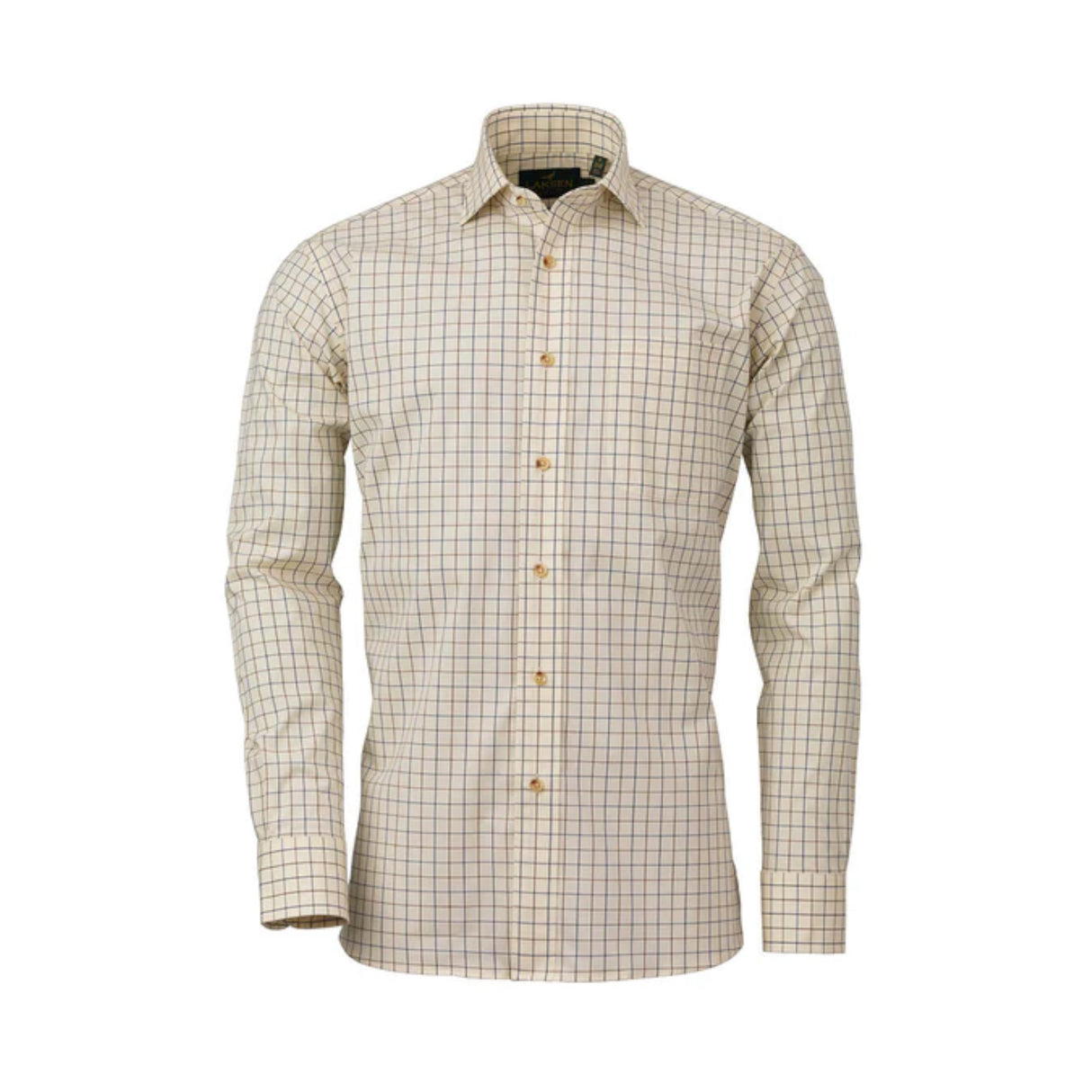 Laksen Nick Sporting Stretch Skjorte - Herre - Brownie/Cornflower