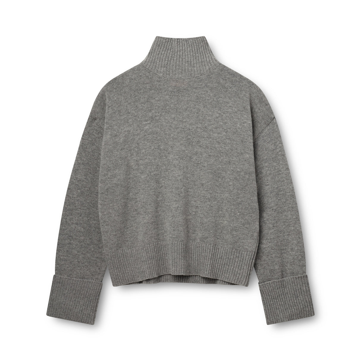 Kopenhaken Johanne Turtle Strik - Dame - Light Grey Melange