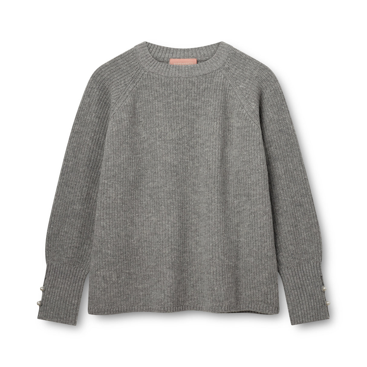 Kopenhaken Johanne Pearl Strik - Dame - Light Grey Melange