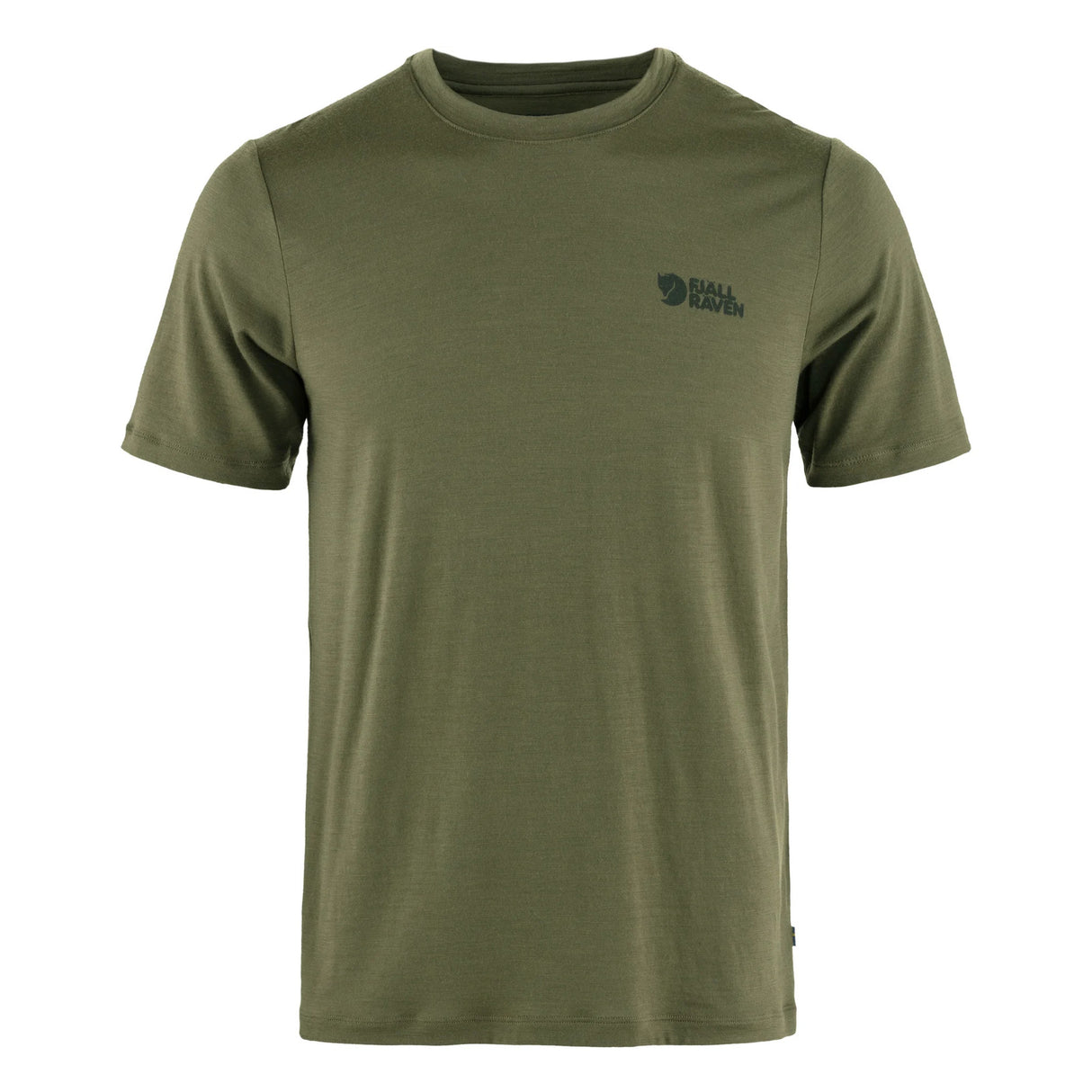 Fjällräven Abisko Wool Logo SS M T-Shirt - Herre - Laurel Green