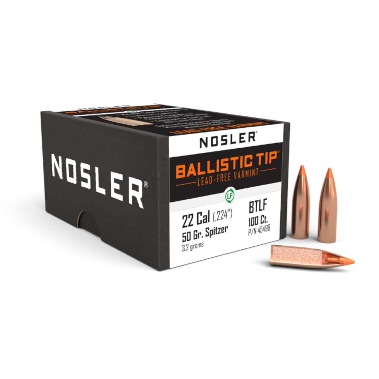 Nosler Ballistic Tip Lead-Free Varmint Projektiler - Kal. 22