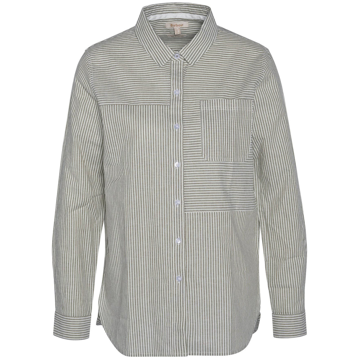 Barbour Beachfront L/S Skjorte - Dame - Dusky Green Stripe