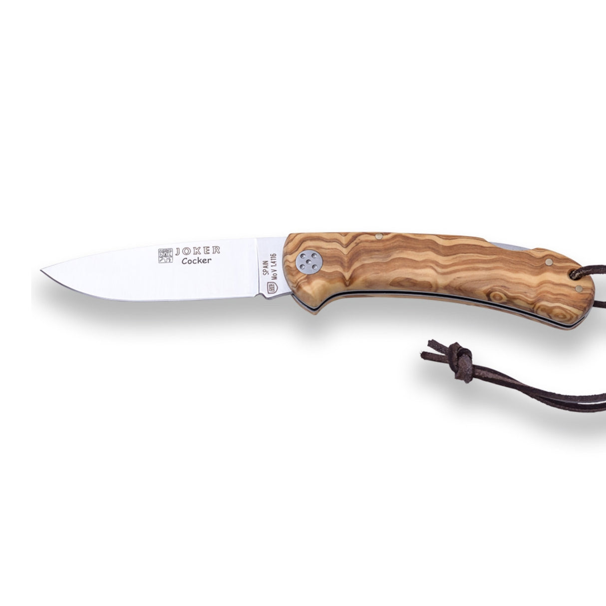 Joker Cocker Foldekniv - Oliventræ - 9 cm