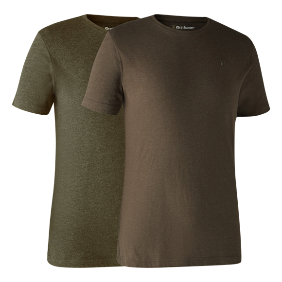Deerhunter Basis 2-pak T-shirt - Herre - Adventure Green/Brown