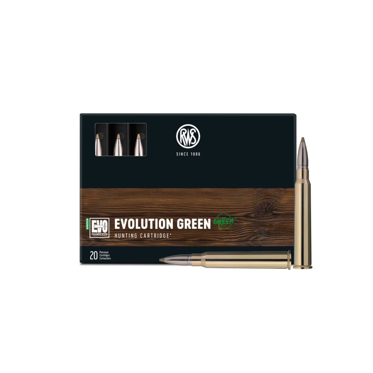 Evolution Green Riffelpatroner - Kal. 30R Blaser