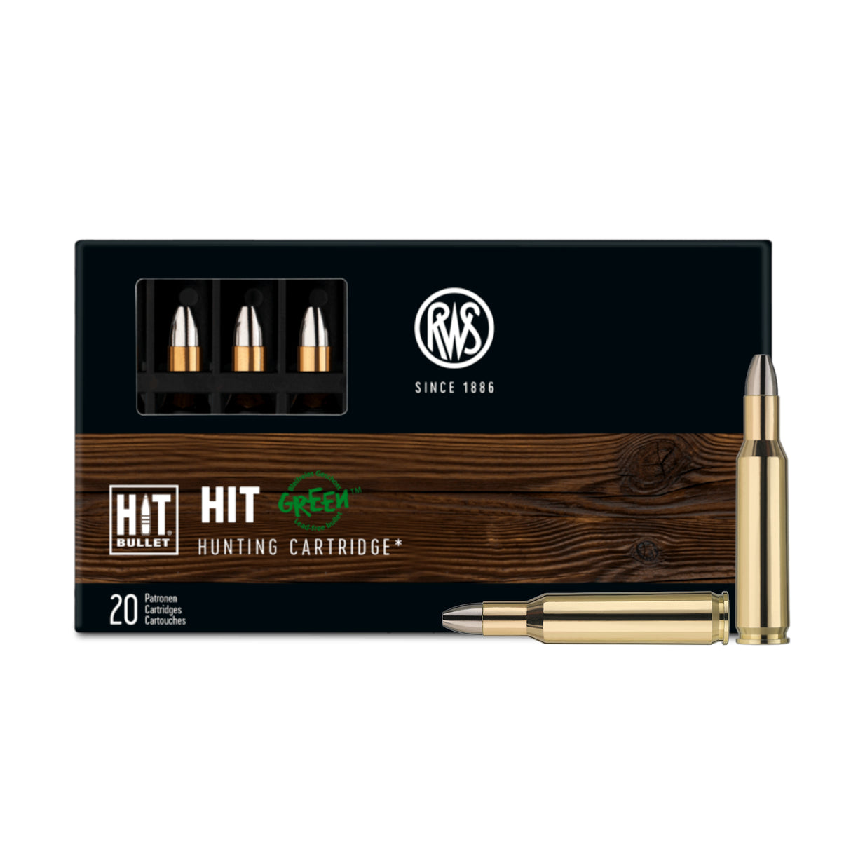 RWS HIT Riffelpatroner - Kal. 222 Rem.