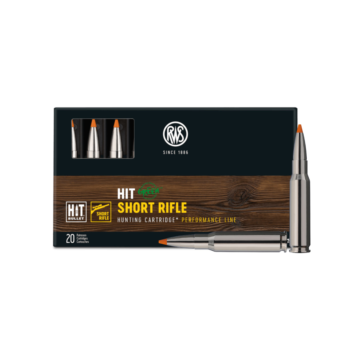 RWS HIT Short Rifle Riffelpatroner - Kal. 308 Win.