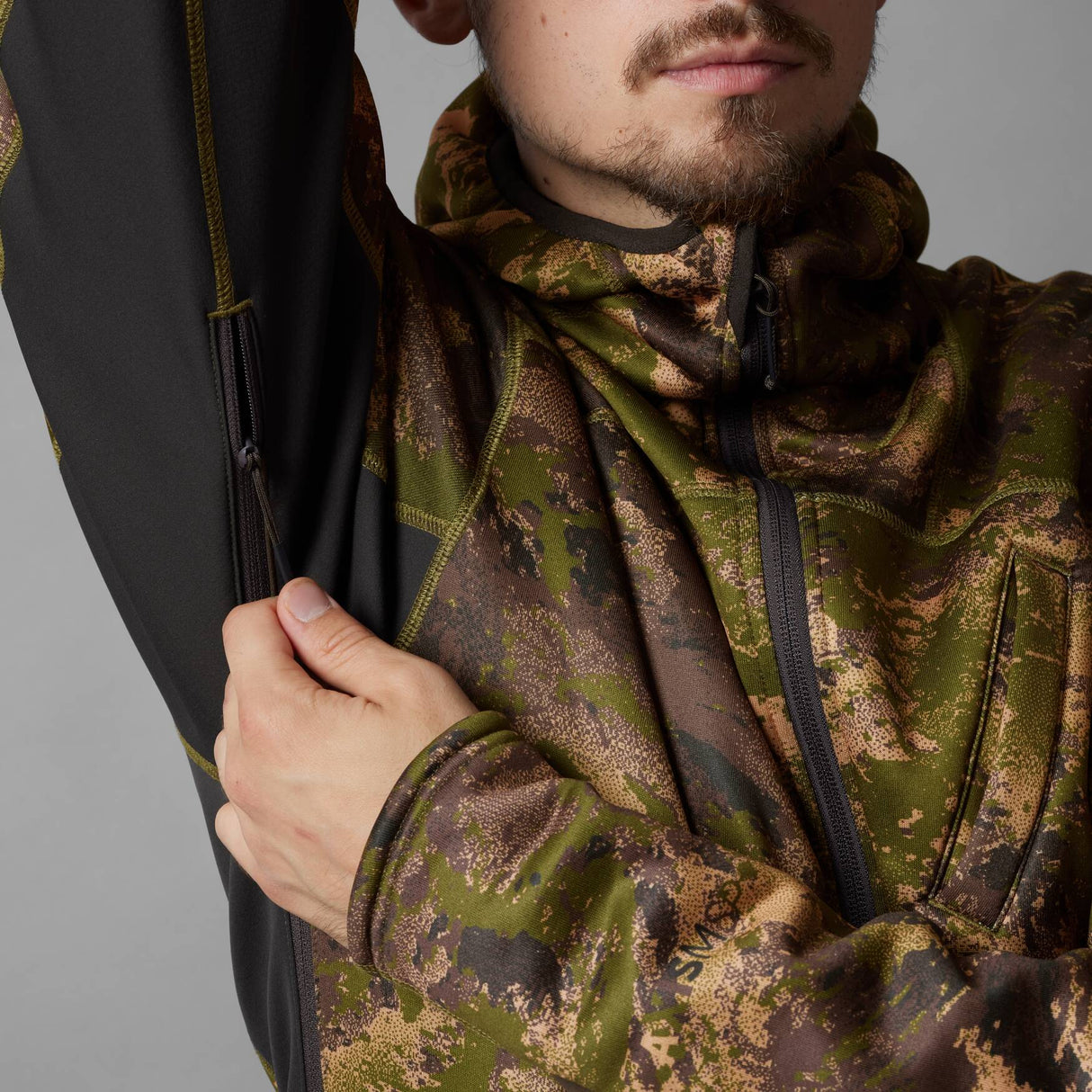 Härkila Deer Stalker camo fleece hoodie - Herre - AXIS MSP®Forest green