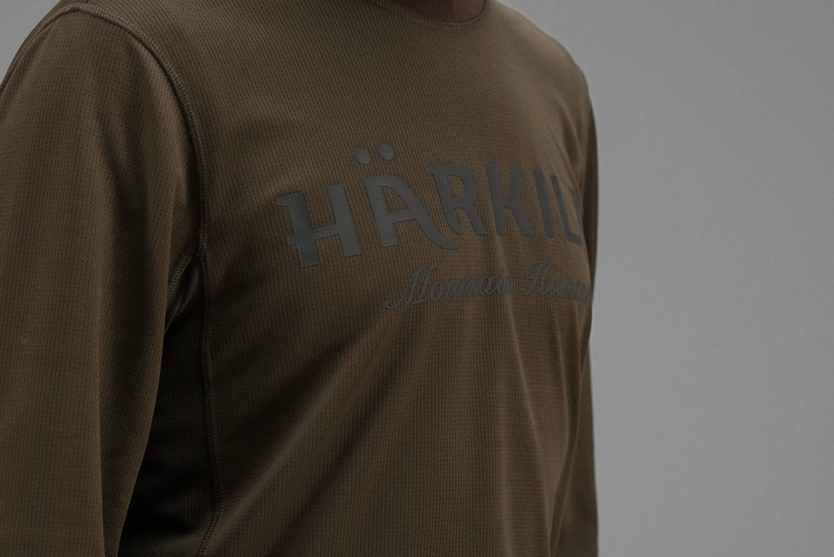 Härkila Mountain Hunter L/S t-shirt - Herre - Hunting green/Shadow brown