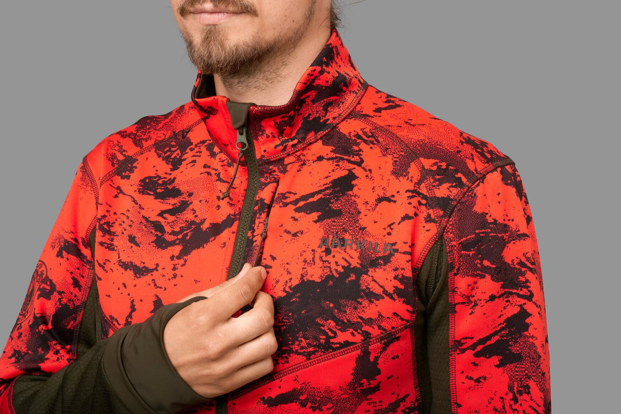 Härkila Wildboar Pro camo fleece jakke - Herre - AXIS MSP® Wildboar orange/Shadow brown