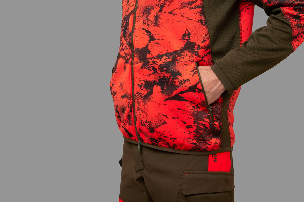 Härkila Wildboar Pro camo fleece jakke - Herre - AXIS MSP® Wildboar orange/Shadow brown