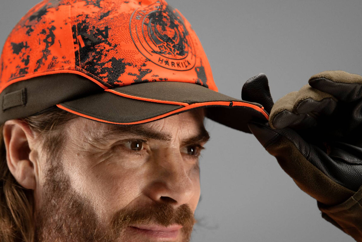 Härkila Wildboar Pro Light cap - AXIS MSP® Orange Blaze/Shadow brown - One size