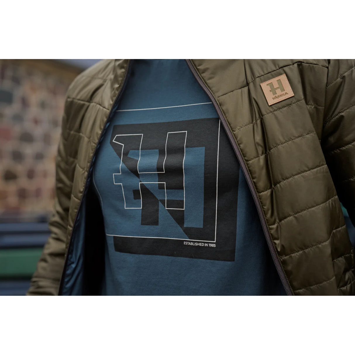 Härkila H-logo S/S T-shirt - Herre - Sea Blue