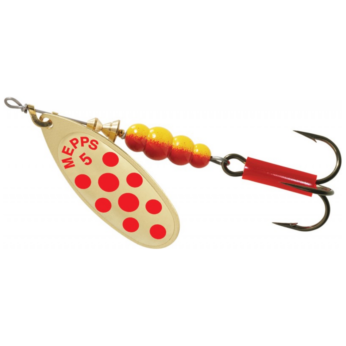 Mepps Aglia Decoree Spinner - Gold/Red Dots