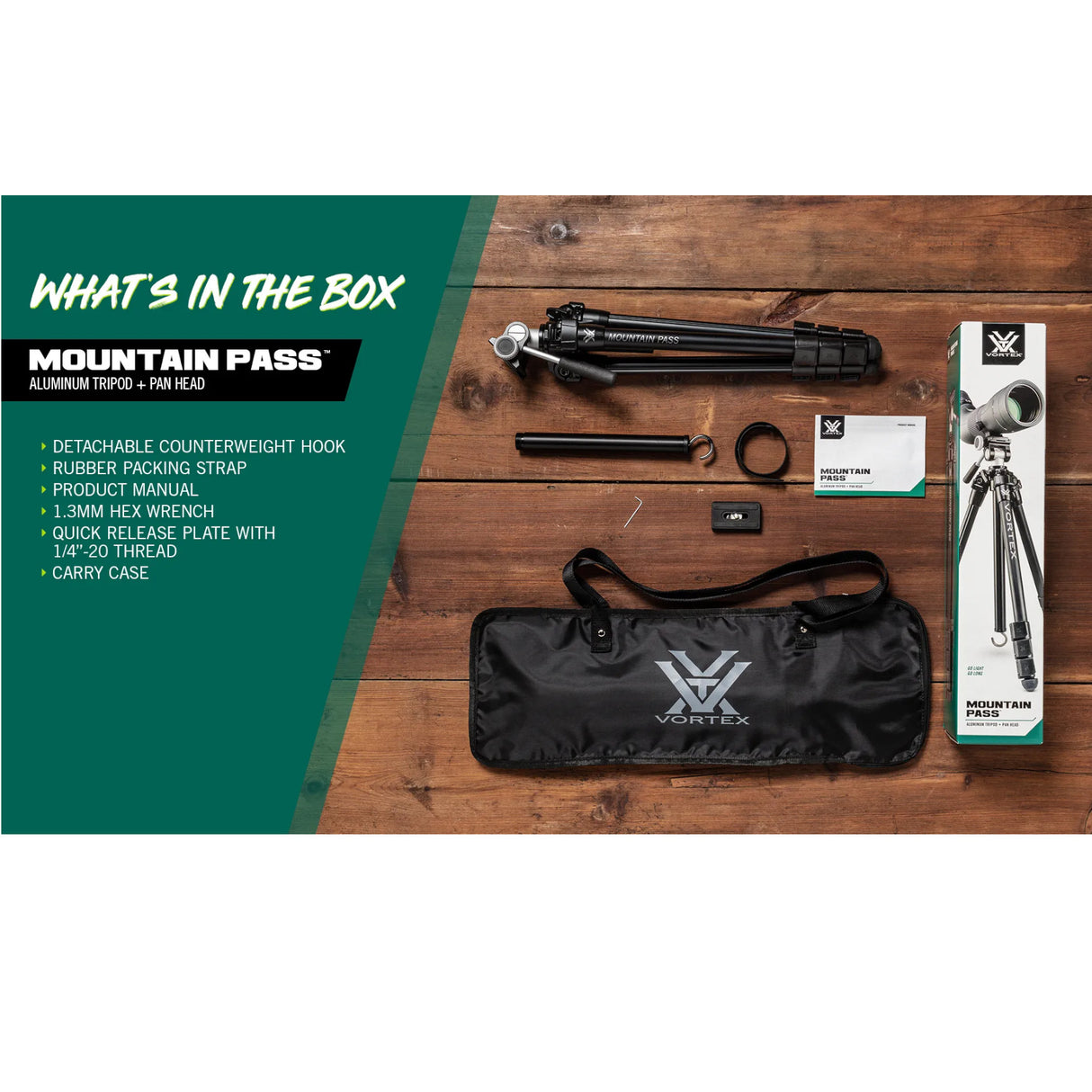 Vortex Mountain Pass Tripod Kikkertstativ