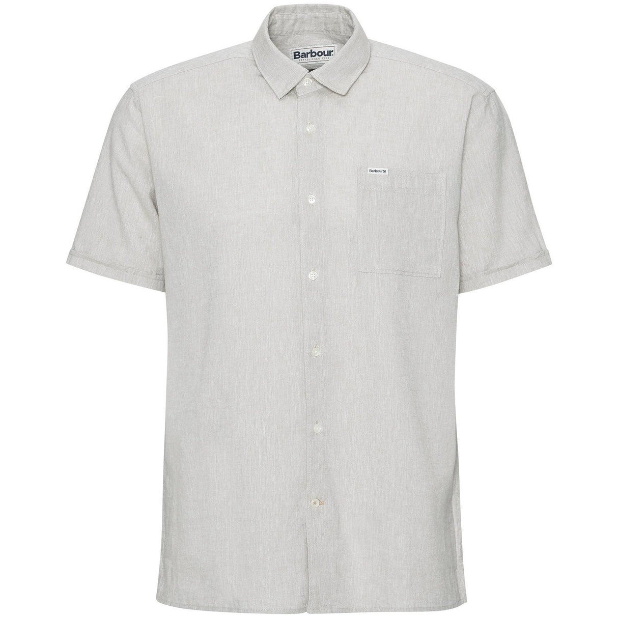 Barbour Nelson S/S Summer Skjorte - Herre - Stone