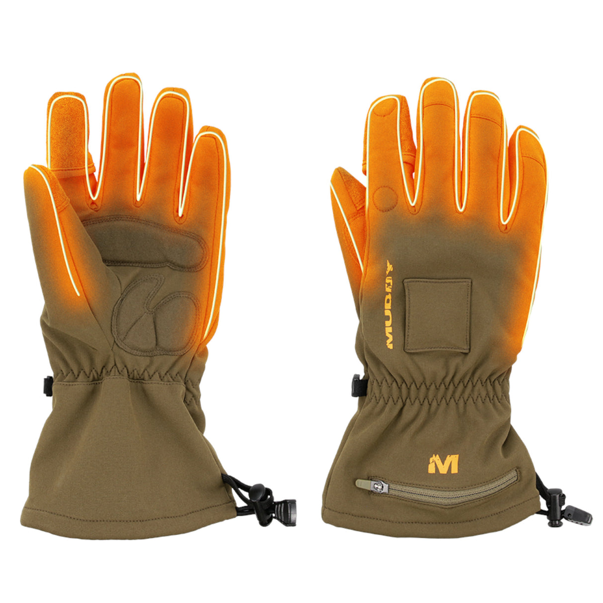 Muddy Nucleus Softshell Handske m. varme - Unisex - Brown Clay