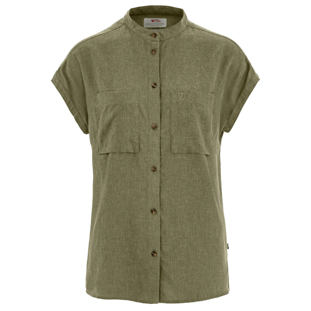 Fjällräven Övik Hemp Shirt SS W - Dameskjorte - Green