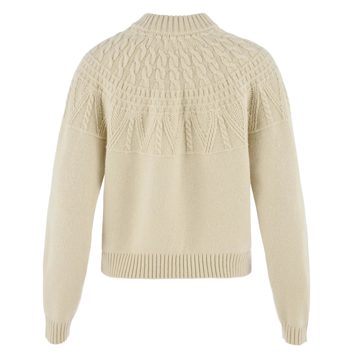 Fjällräven Övik Solid Jacquard Strik - Dame - Light Beige