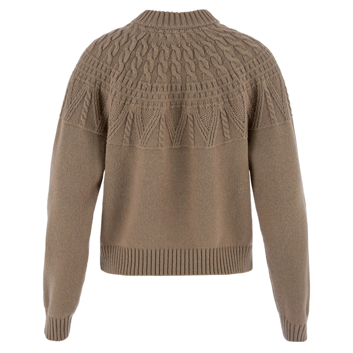 Fjällräven Övik Solid Jacquard Strik - Dame - Suede Brown