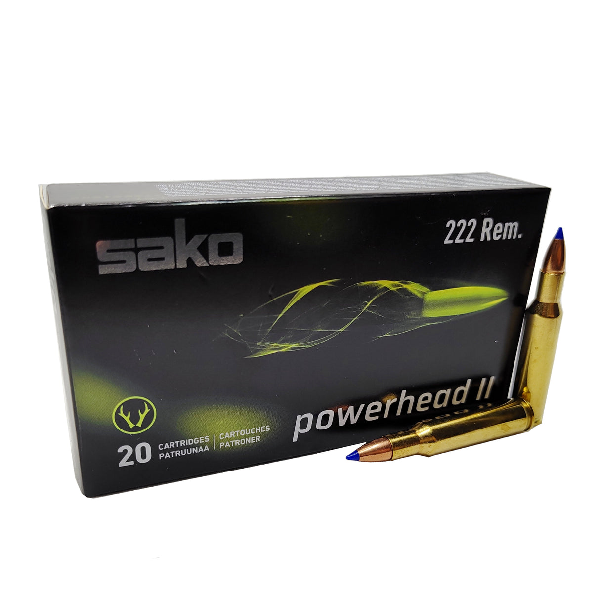 Sako Powerhead II Riffelpatroner - Kal. 222 Rem.