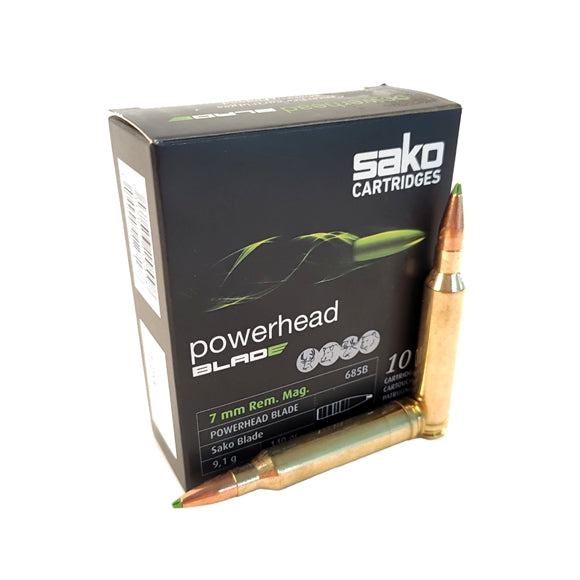 Sako Powerhead Blade Riffelpatroner - 10 stk - Kal. 7 mm Rem. Mag.