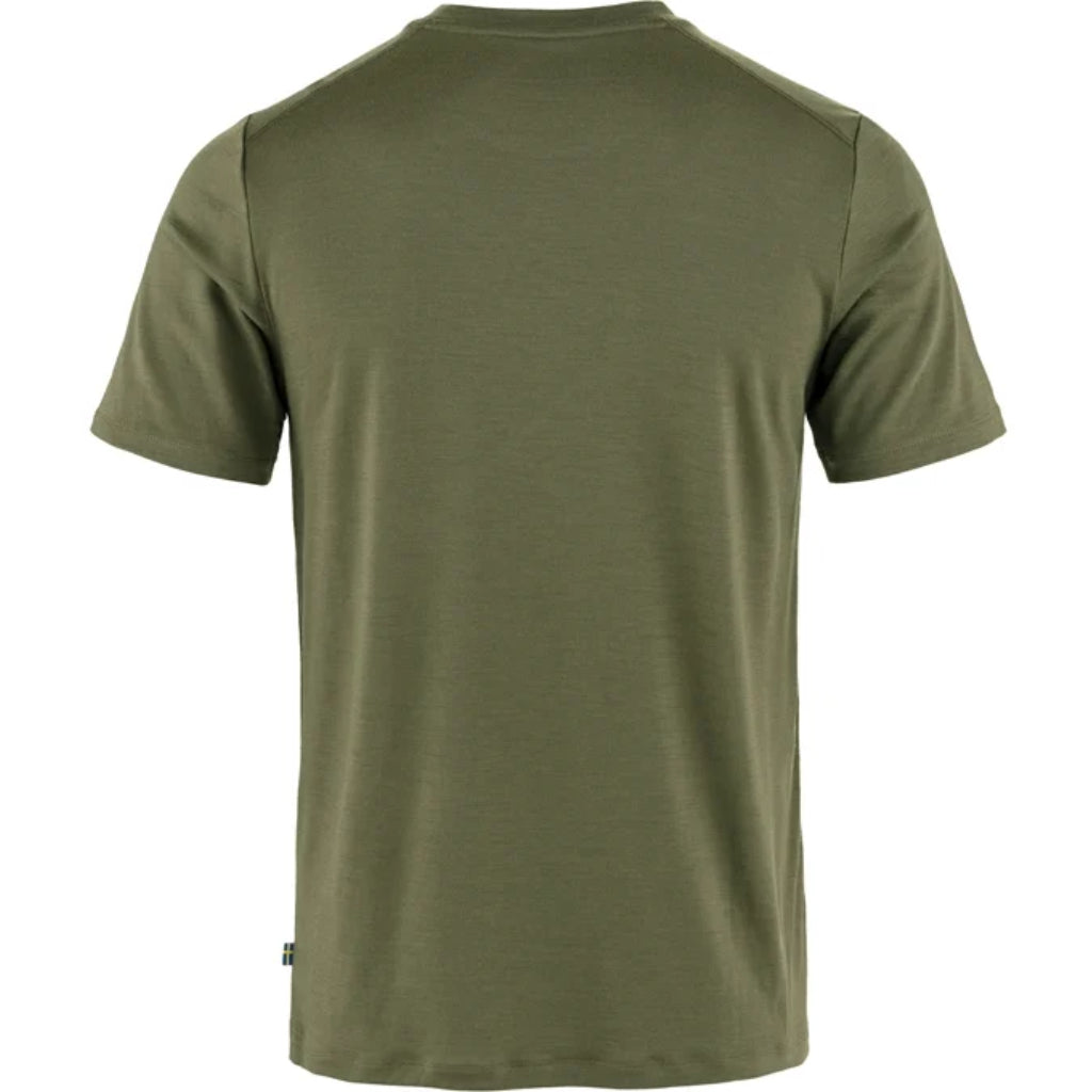 Fjällräven Abisko Wool SS M T-Shirt - Herre - Laurel Green