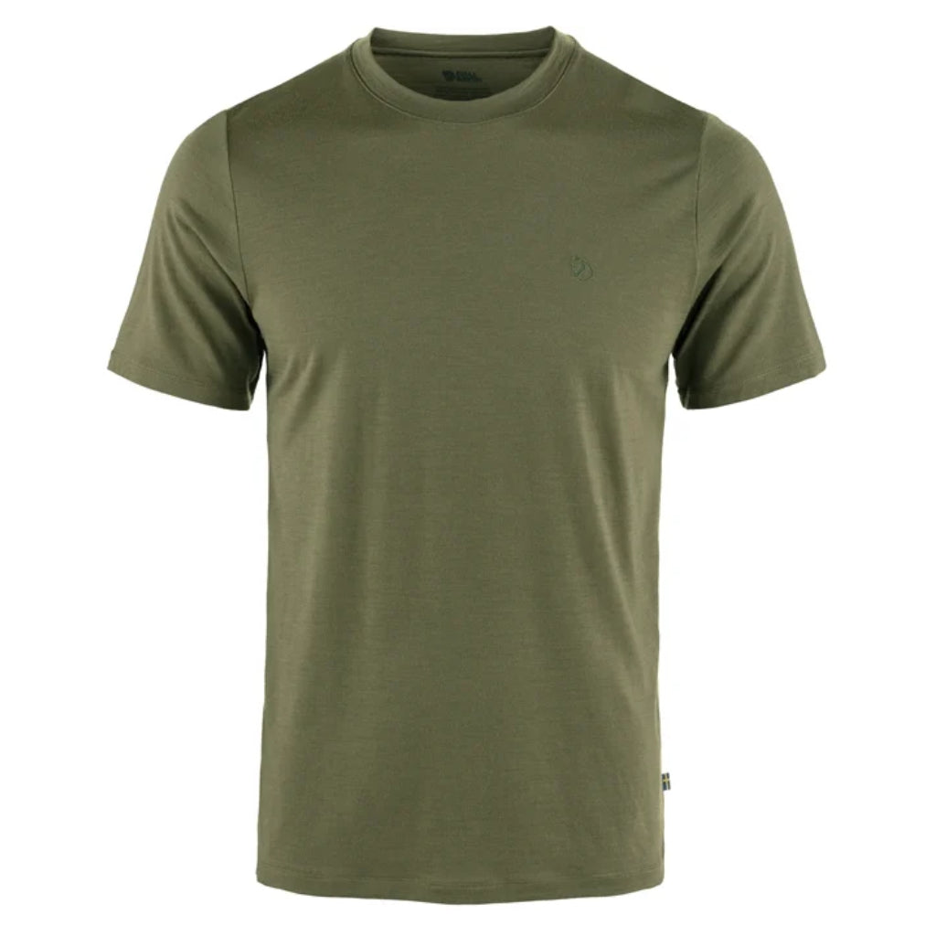 Fjällräven Abisko Wool SS M T-Shirt - Herre - Laurel Green