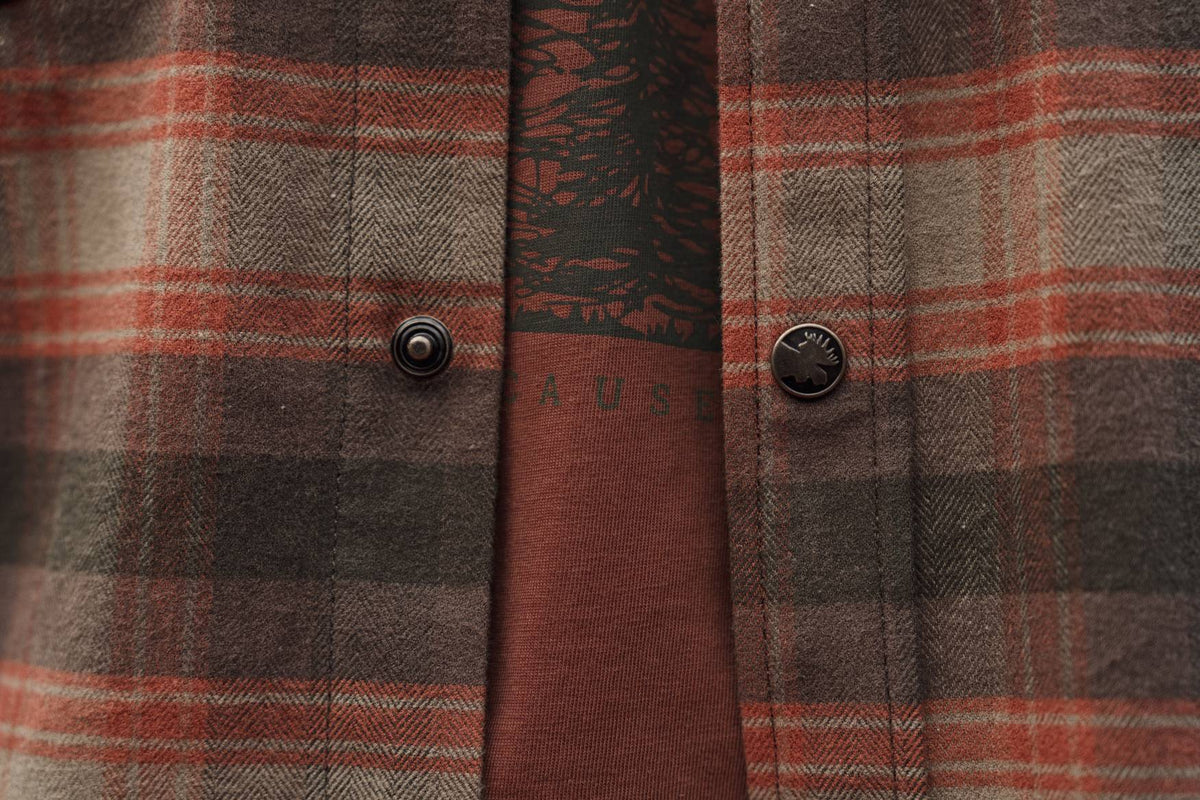 Härkila Aivak L/S Skjorte Herre - Autumn Orange Check