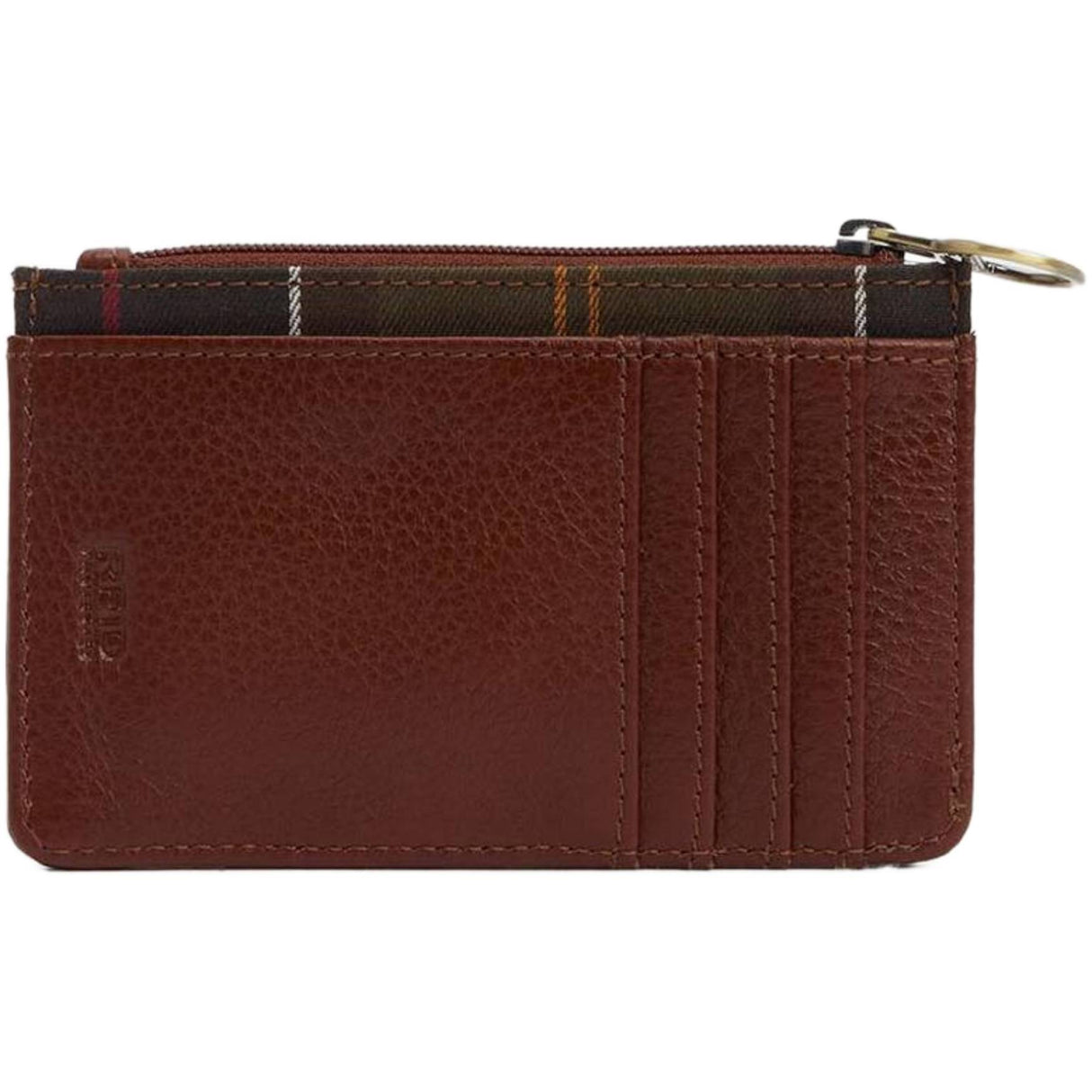 Barbour Alder Læder Kortholder - Dame - Brown/Classic Tartan