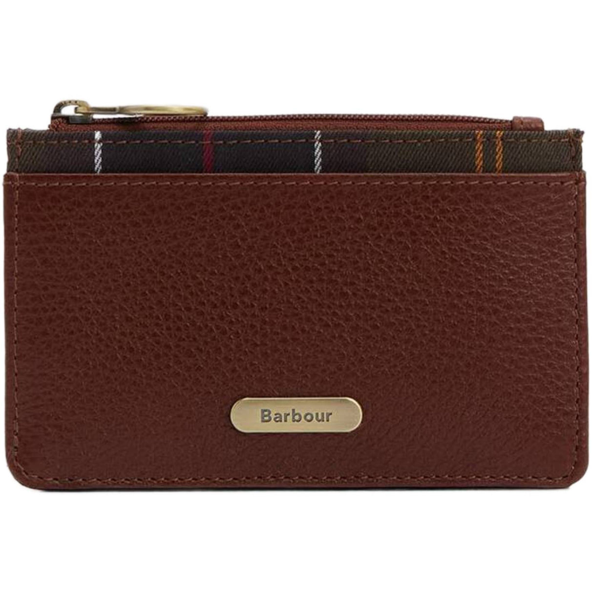 Barbour Alder Læder Kortholder - Dame - Brown/Classic Tartan