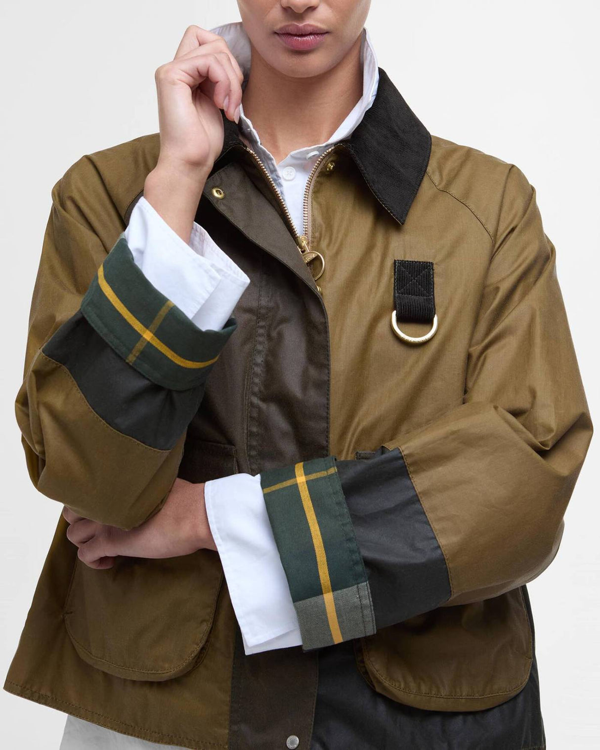 Barbour Alma Wax Jakke - Dame - Sand/Archive Olive/Beech/Ancient