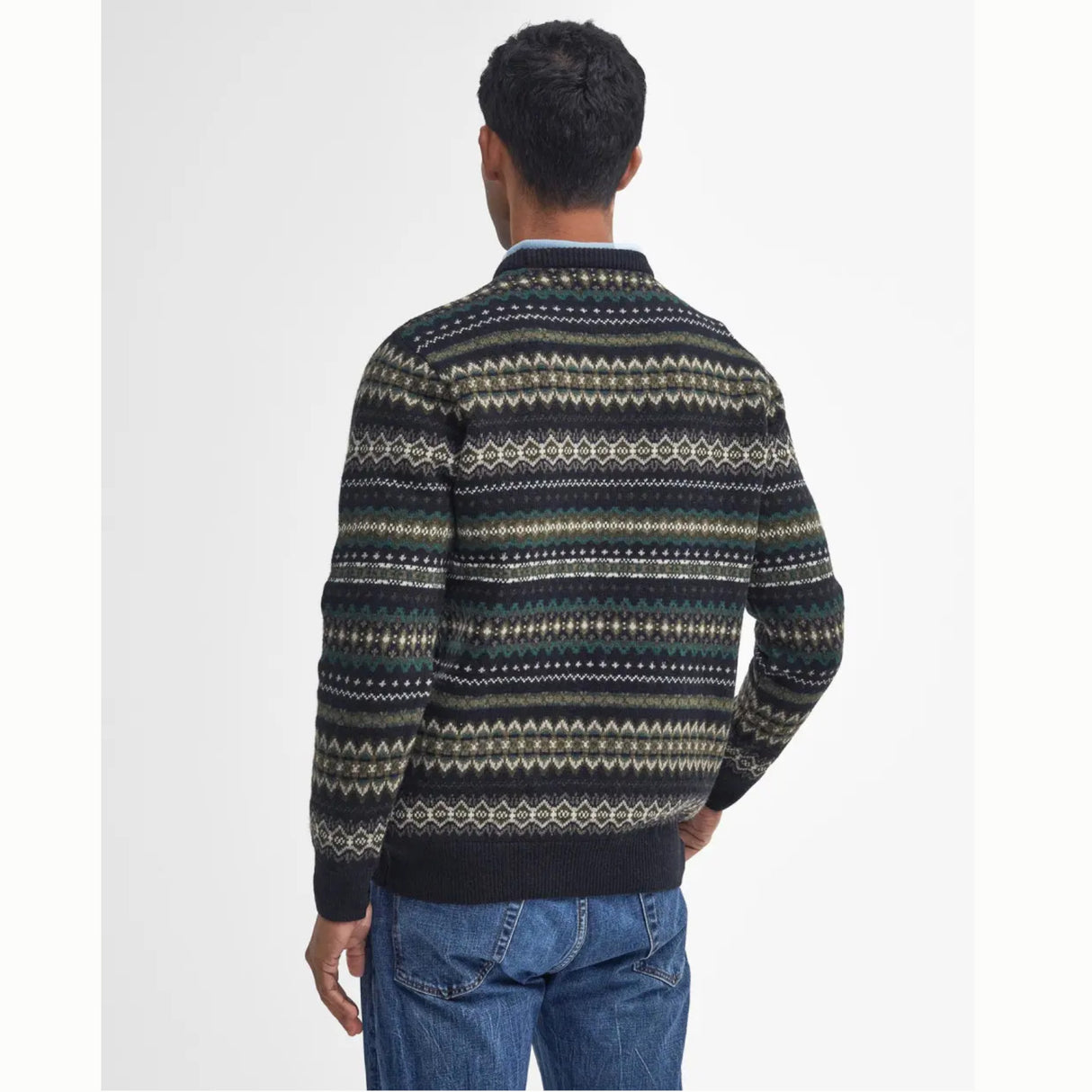 Barbour Case Fair Isle Strik - Herre - Black Marl