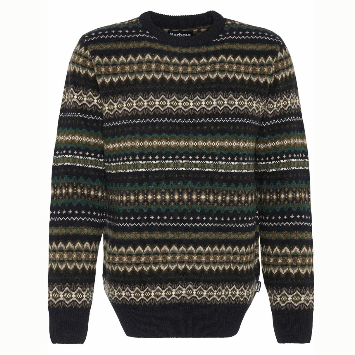 Barbour Case Fair Isle Strik - Herre - Black Marl