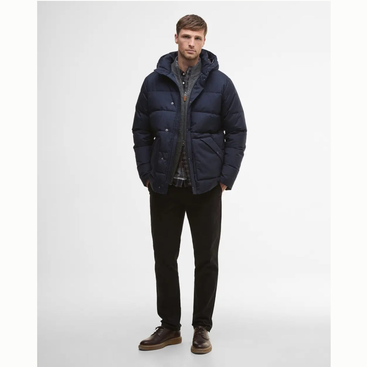 Barbour Brampton Puffer Jakke - Herre - Dark Navy/Midnight Oak