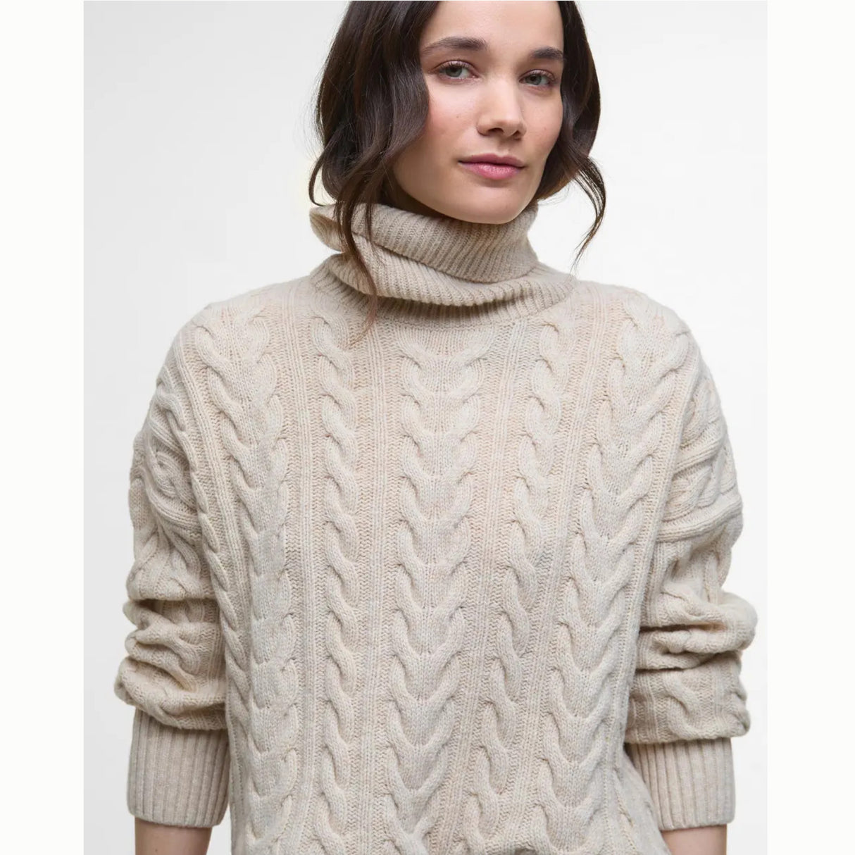 Barbour Embleton Rullekrave Strik - Dame - Birch