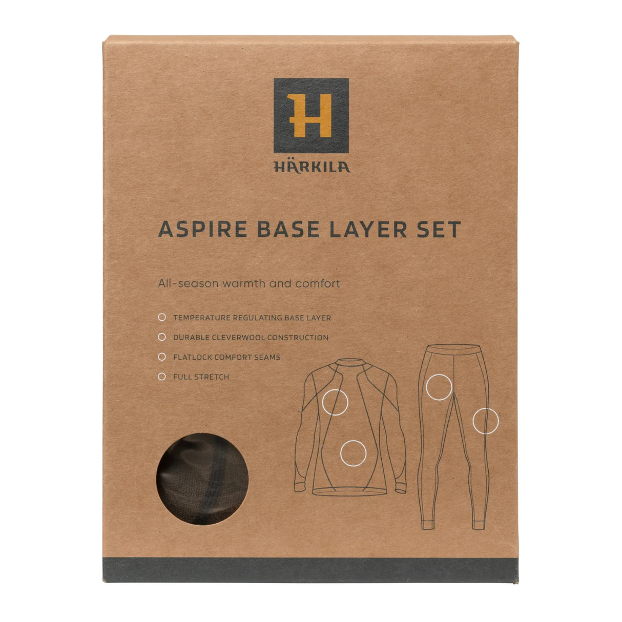 Härkila Aspire Base Layer Sæt - Herre - Shadow Brown