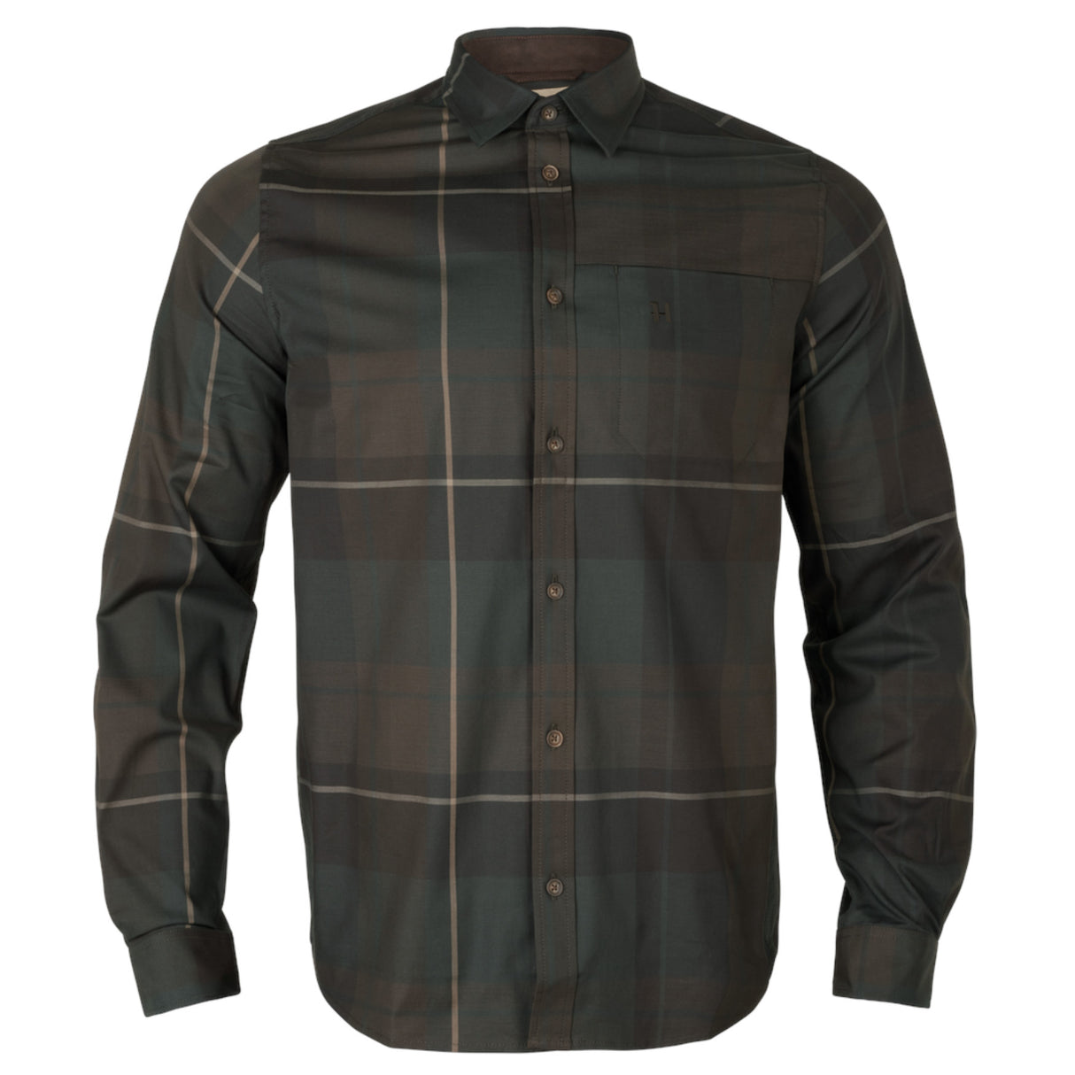 Härkila Akse L/S Skjorte - Herre - Shadow Brown Check