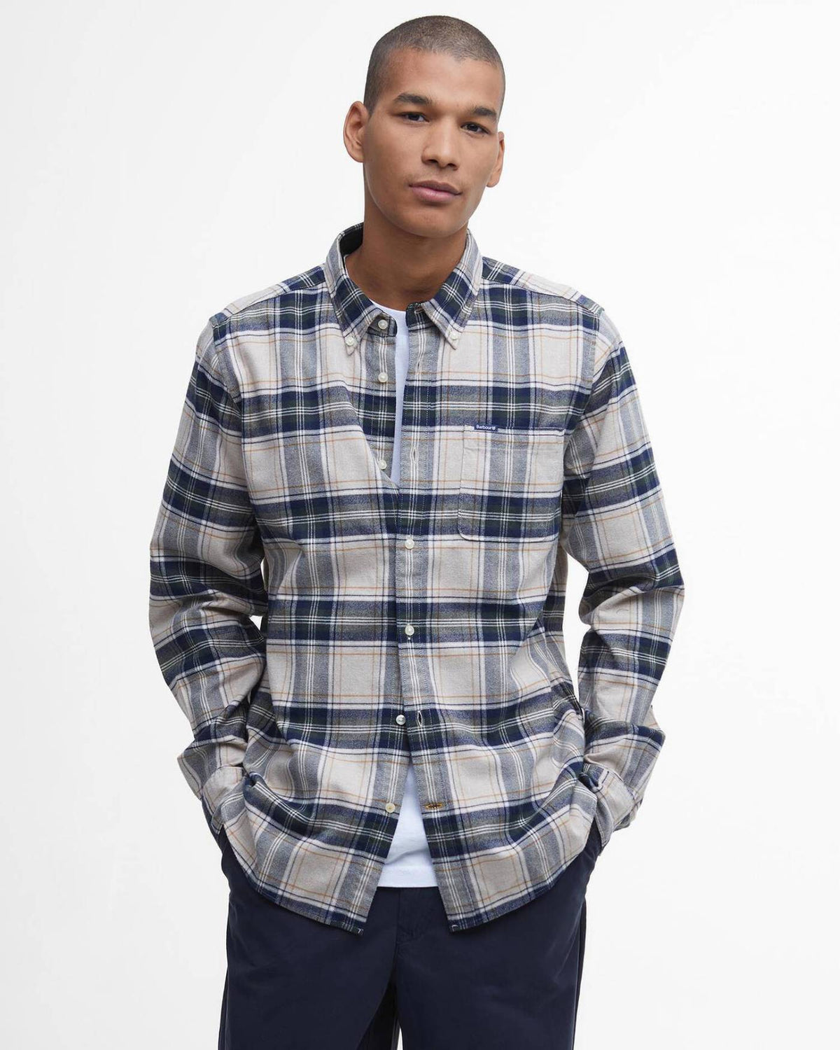 Barbour Betsom Tailored Skjorte - Herre - Stone Marl