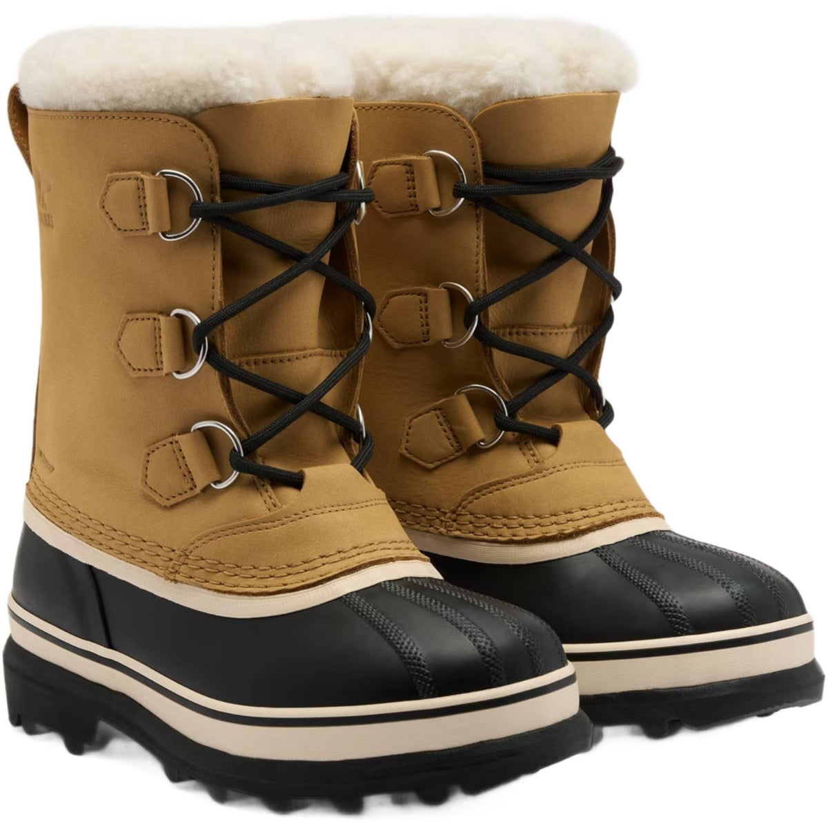 Sorel Big Kids Caribou™ WP Vinterstøvle - Børn - Caribou Buff/Black