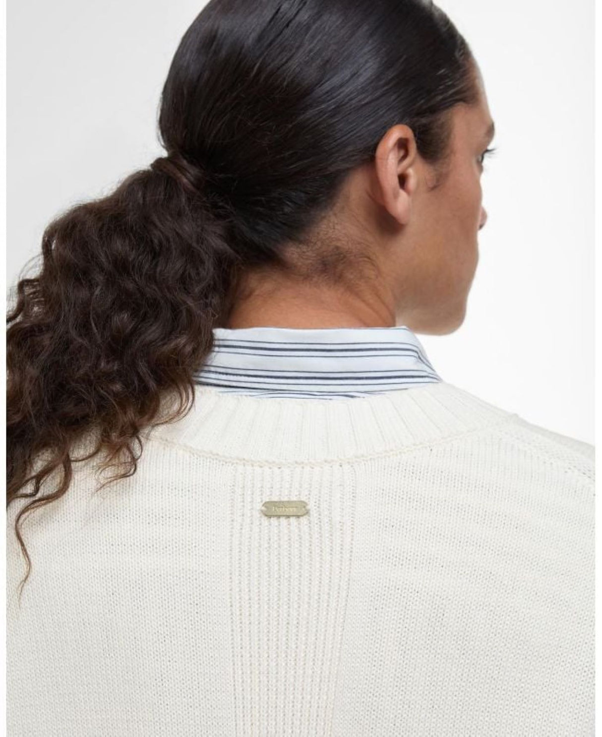 Barbour Birdie Jumper Strik - Dame - Cloud