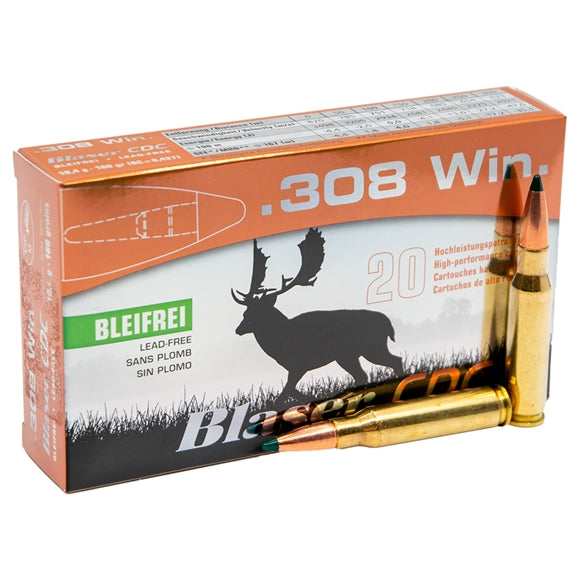 Blaser CDC Blyfri Riffelpatron - Kal. .308 Win.
