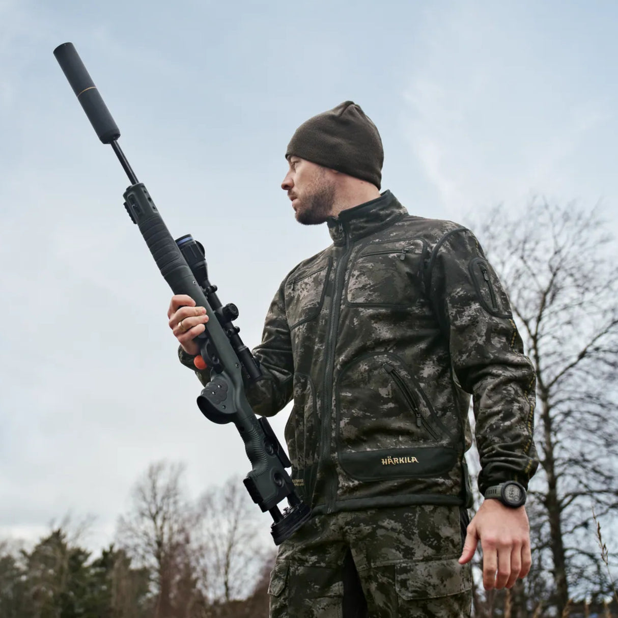 Härkila Kamko NOCTYX WSP Reversible Fleecejakke - Herre - Axis MSP Black/Willow Green