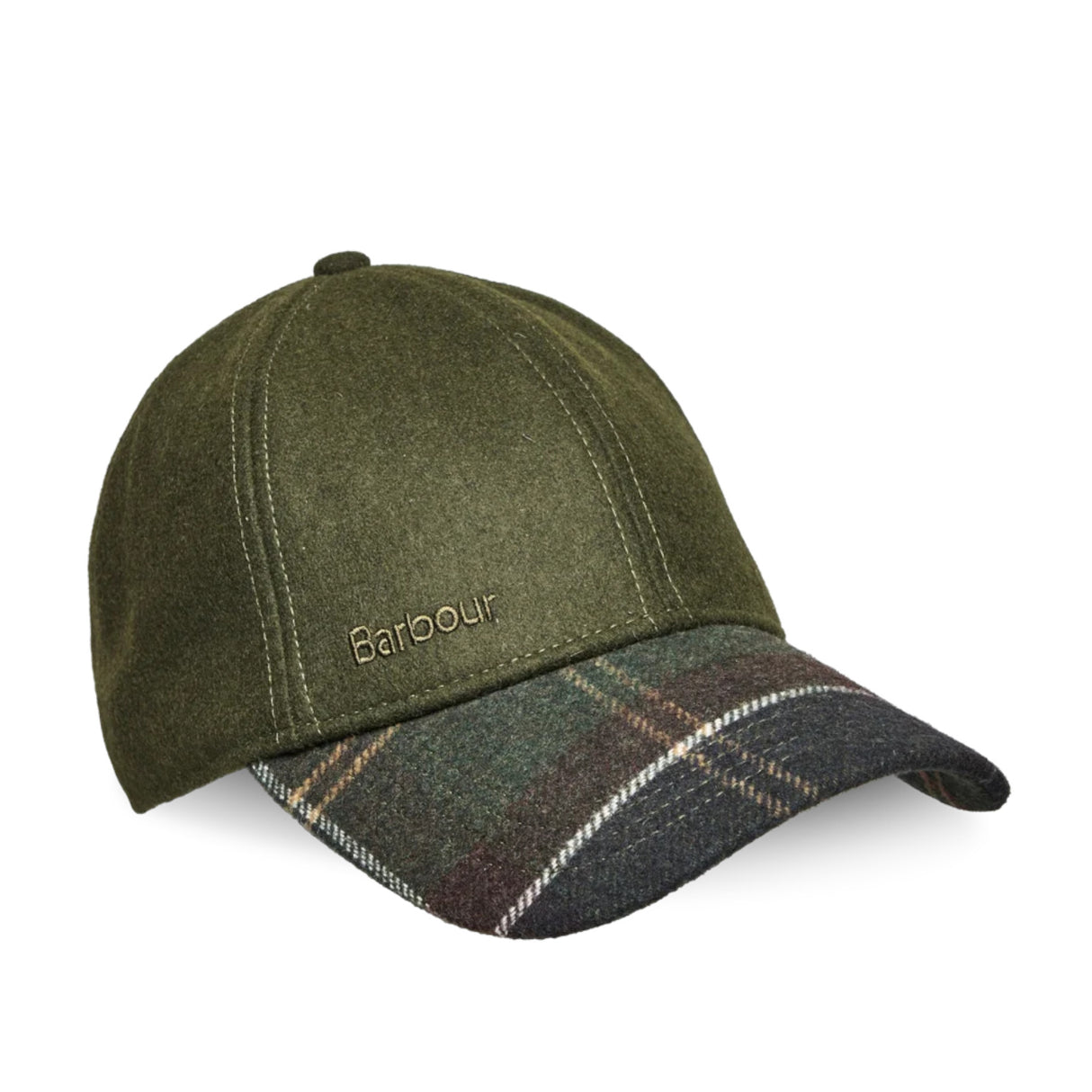 Barbour Roker Sports Kasket - Unisex - One Size - Forest Green/Classic Tartan